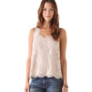Joie Cina Beige Lace Tank